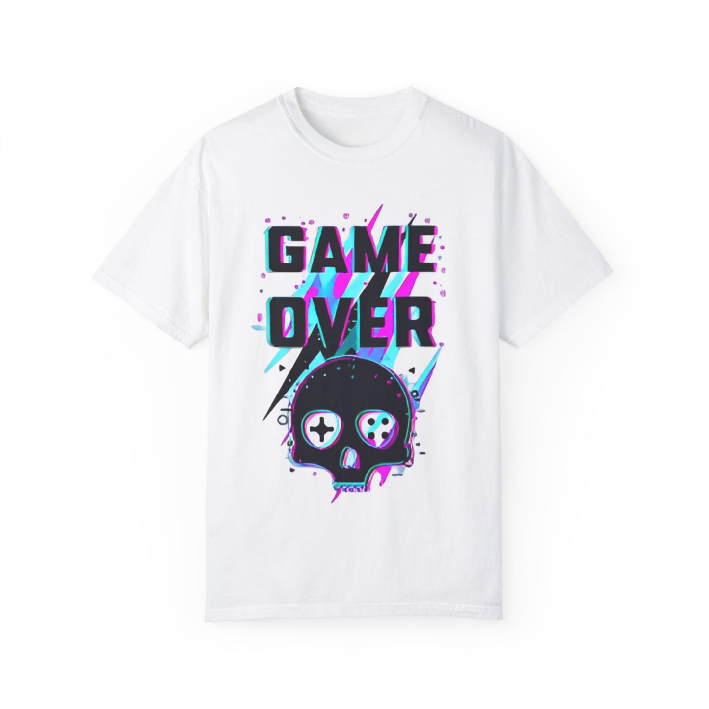Unisex Game Over Graphic T-Shirt - Stylish Skull Design for Gamers
