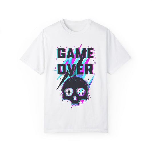 Unisex Game Over Graphic T-Shirt - Stylish Skull Design for Gamers
