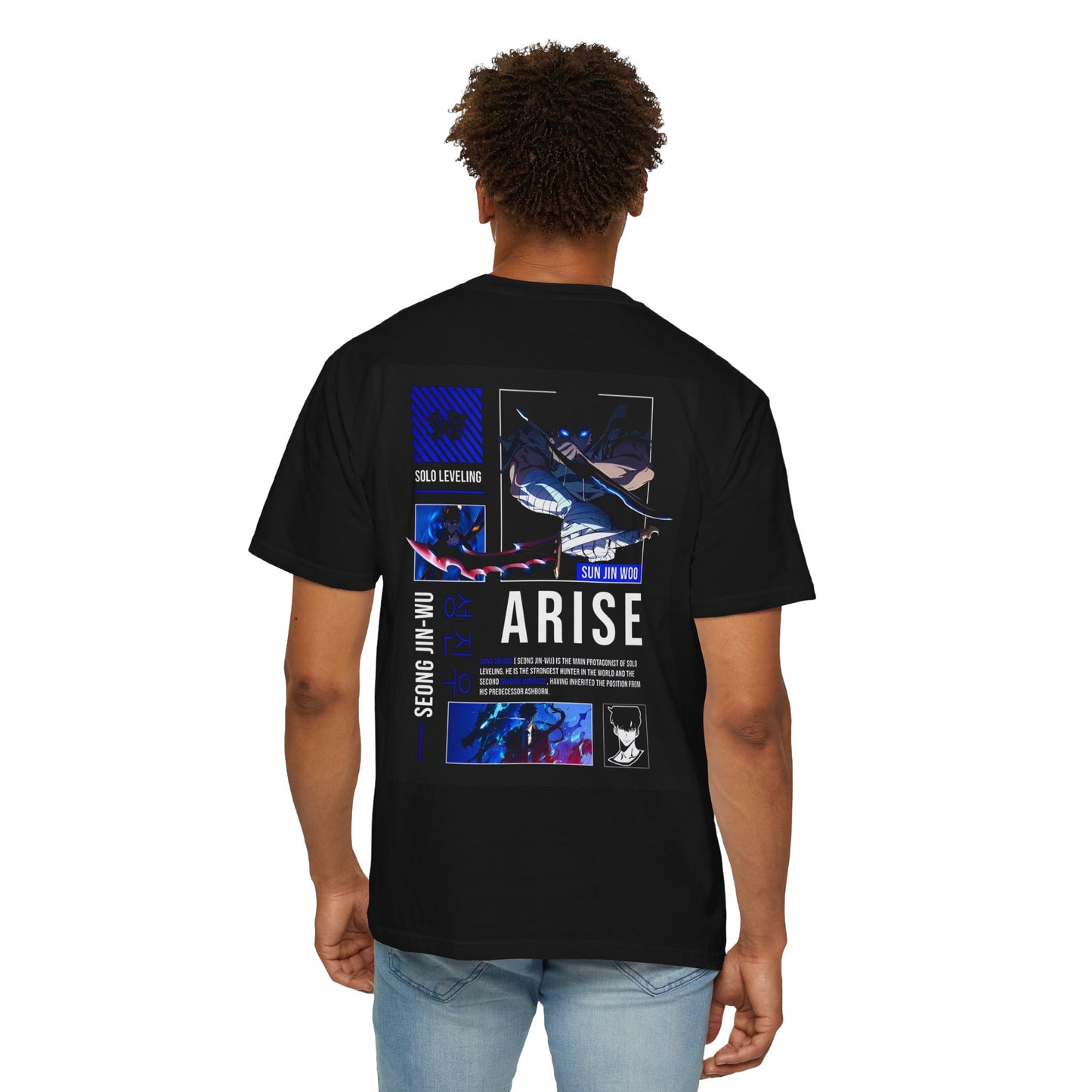 Unisex Garment-Dyed T-shirt - Solo Leveling 'Arise' Design for Anime Fans