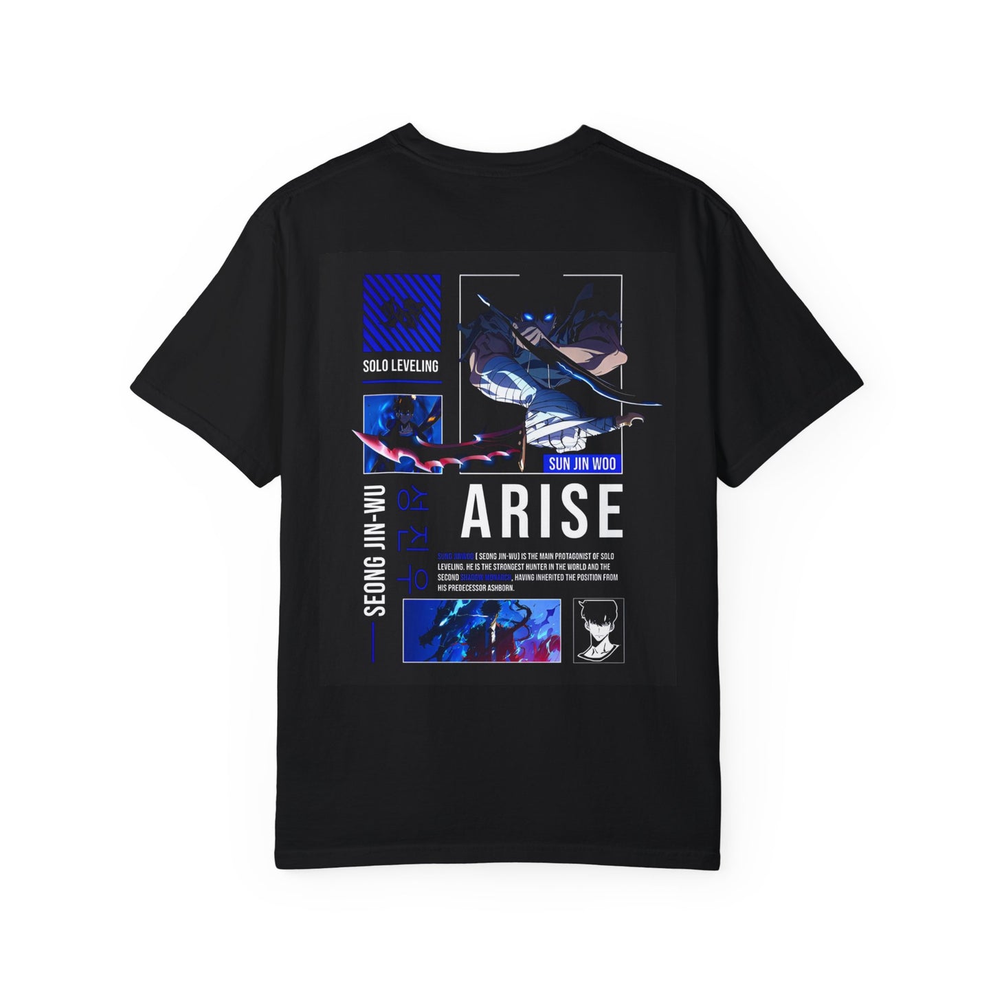 Unisex Garment-Dyed T-shirt - Solo Leveling 'Arise' Design for Anime Fans